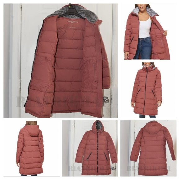 PINK NWT Andrew Marc Ladies’ Long Stretch Parka - Picture 1 of 15